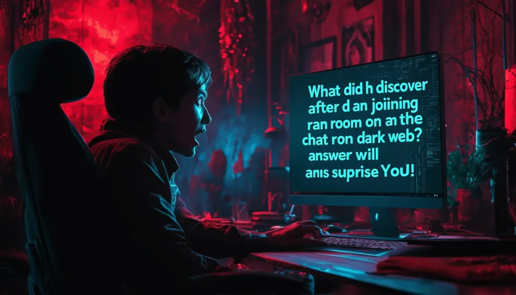 découvrez ce qu'il a trouvé après avoir rejoint une salle de discussion aléatoire sur le dark web. la réponse va vous étonner !