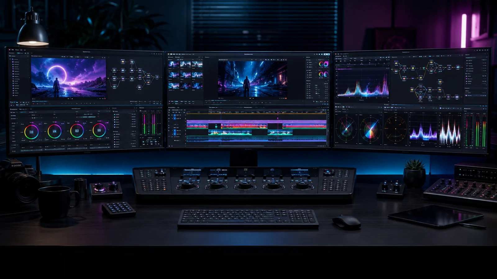 Comparaison de logiciels de montage vidéo professionnels sur une station de travail