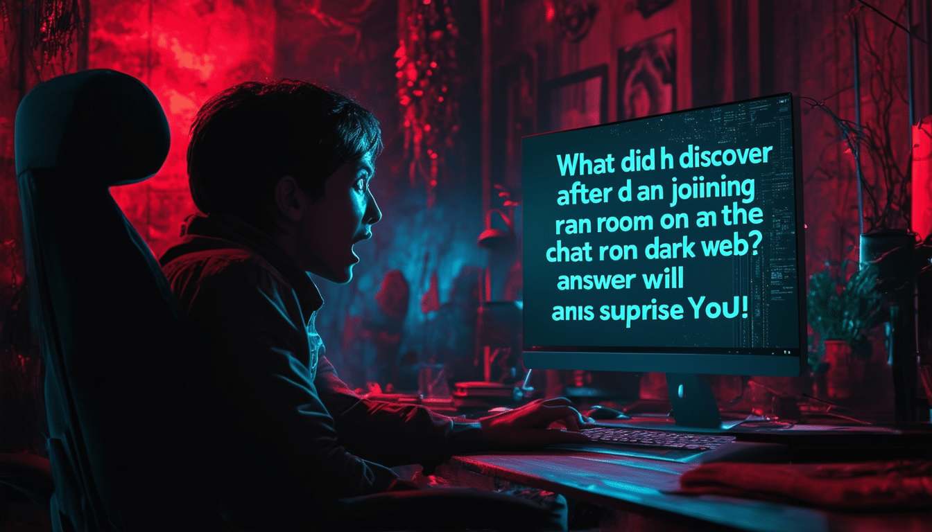découvrez ce qu'il a trouvé après avoir rejoint une salle de discussion aléatoire sur le dark web. la réponse va vous étonner !
