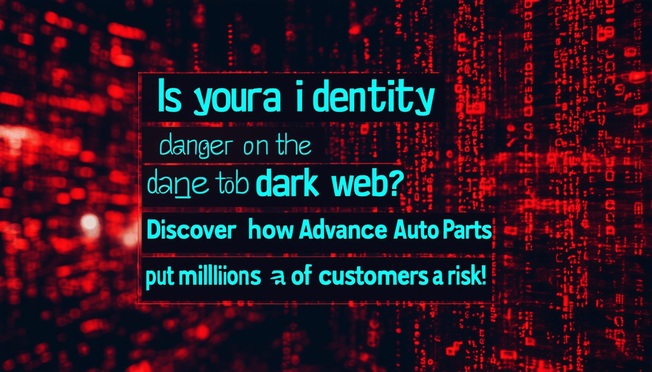 découvrez comment advance auto parts a mis en péril les données de millions de clients et comment votre identité peut être en danger sur le dark web !